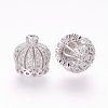 Brass Micro Pave Cubic Zirconia Beads ZIRC-G091-70P-1