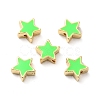 Rack Plating Alloy Enamel Beads ENAM-F146-19G-01-3