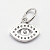 CZ Brass Micro Pave Cubic Zirconia Evil Eye Charms X-ZIRC-L018-10P-2