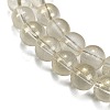 Frosted Transparent Glass Bead Strands GLAA-P065-8mm-01-4