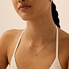 304 Stainless Steel Figure Pendant Double Layer Necklaces for Women FS-WGF1C2D-04-3