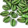 Spray Painted Natural Cowrie Shell Beads X-SSHEL-R047-03-A03-1