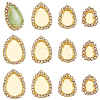 24Pcs 4 Style Brass Cabochon Connector Setting RB-PH0001-18G-1