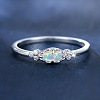 Alloy Rhinestone Plain Band Rings PW-WG1313D-01-2