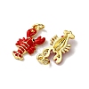Brass Micro Pave Cubic Zirconia Pendants X-KK-F911-19G-02-2