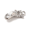 Marine Animal Theme Platinum  Brass Micro Pave Clear Cubic Zirconia Pendants KK-U031-01P-02-2
