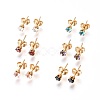 304 Stainless Steel Stud Earrings EJEW-I229-02G-B-1