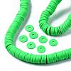 Flat Round Handmade Polymer Clay Beads CLAY-R067-10mm-08-6