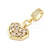 Brass Micro Pave Clear Cubic Zirconia Pendants KK-S510-31G-06-2