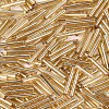 Silver Lined Transparent Glass Bugle Beads SEED-R028-2x15-B01-3
