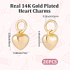 20Pcs Rack Plating Brass Heart Charms KK-BBC0024-87A-2