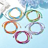 Adjustable Glass Seed Beaded Triple Layer Multi-strand Bracelet BJEW-MZ00048-2