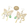 Butterfly & Moon & Star Brass Chandelier Earrings EJEW-TA00361-4