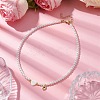 Brass Micro Pave Grade AAA Cubic Zirconia Letter Pendant Necklaces NJEW-JN04771-15-2