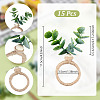 Jute Cord & Wood Beads Napkin Rings AJEW-GA00025-2