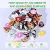 12Pcs 4 Colors Christmas Themed Food Grade Eco-Friendly Silicone Focal Beads SIL-SZ0001-15-5