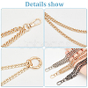 3Pcs 3 Colors Alloy Double Layer Chains for Jeans Pants FIND-WR0009-40-4