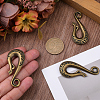 3Pcs Alloy S-Hook Clasps FIND-CP0003-47AB-3