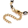Enamel Horse Eye Link Chains Bracelet BJEW-P271-05G-4