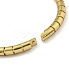 PVD Vacuum Plating 202 Stainless Steel Column Hinged Bangles for Women Men BJEW-M317-06D-G-3