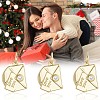 6Pcs Brass Micro Pave Clear Cubic Zirconia Charms KK-BBC0020-62-5