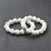 Natural Howlite Beaded Stretch Bracelets BJEW-D446-C-03-1
