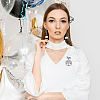 4Pcs 4 Styles Bowknot Brass Brooches JEWB-FH00036-5