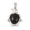 Natural Obsidian Pendants G-A224-02P-04-1