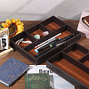2Pcs Desktop 4-Grid PU Leather Organizer Display Storage Trays CON-CA0001-036A-5