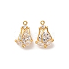 Brass Micro Pave Cubic Zirconia Pendants X-KK-K382-46G-1