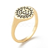 Brass Signet Ring for Women RJEW-E058-01G-03-1