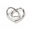 Heart Alloy Buckles JEWB-WH0014-18P-2