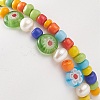 2Pcs 2 Style Natural Pearl & Lampwork Flower & Glass Seed Beaded Stretch Bracelets Set for Women BJEW-JB09101-2