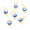 Brass Enamel Pendants KK-Y001-02B-03G-1