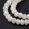 Electroplate Glass Faceted Rondelle Beads Strands EGLA-D020-3x2mm-05-4