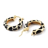 Ring Rack Plating Brass Enamel Hoop Earrings for Women KK-Z038-10G-2