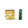 Brass Rhinestone Spacer Beads RSB074NF-13G-4