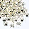 Brass Flat Round Spacer Beads X-KK-M085-13S-NR-1