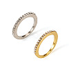 2Pcs 2 Colors Alloy with Crystal Rhinestone Finger Rings RJEW-TADJ0001-01E-2