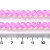 Baking Paint Transparent Glass Beads Strands DGLA-A034-J6MM-D05-4