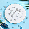 32Pcs Hammered Brass Stud Earring Findings KK-BBC0023-13-4