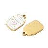 304 Stainless Steel Enamel Pendants X1-STAS-G360-04G-02-2