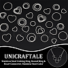 60Pcs 6 Styles 304 Stainless Steel Linking Ring STAS-UN0056-44-5