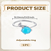 1Pc Alloy Glass Open Ring with European and American Fashion Personality RJEW-LP0008-22-2