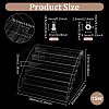 Transparent Acrylic 6 Layers Nail Polish Display Rack ODIS-UN0001-22C-2