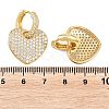 Brass Micro Pave Clear Cubic Zirconia Hoop Dangle Earrings EJEW-G471-30E-G-4