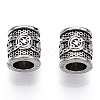 Tibetan Style Alloy European Beads X1-TIBEB-TAC0002-01AS-1