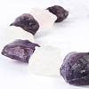 Natural Gemstone Crystal & Amethyst Quartz Rough Nuggets Bead Strands G-E219-01-1