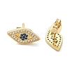 Brass Micro Pave Clear Cubic Zirconia Stud Earrings EJEW-M076-01G-02-2