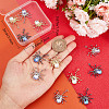 18Pcs 3 Colors Halloween Rack Plating Alloy Pendants FIND-SC0004-23-3